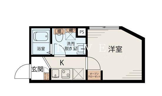 GRANDIR 神保町(1K/2階)の間取り写真