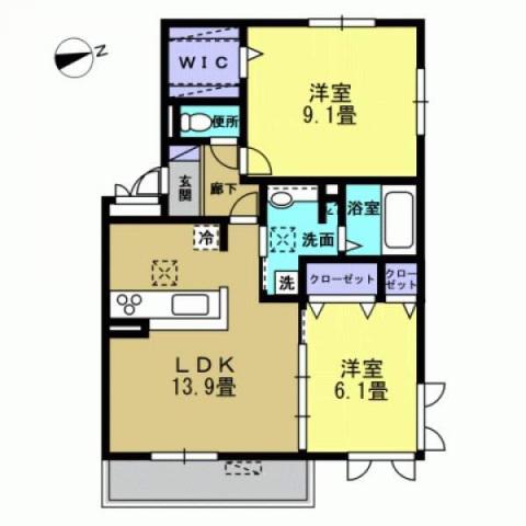ウェンブリープラネット(2LDK/3階)の間取り写真