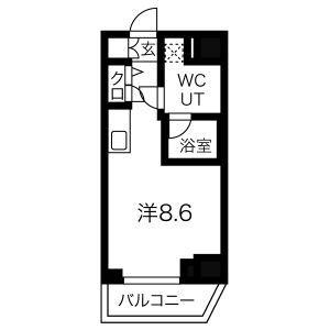 スパシエ アコルデ 横浜(ワンルーム/2階)の間取り写真