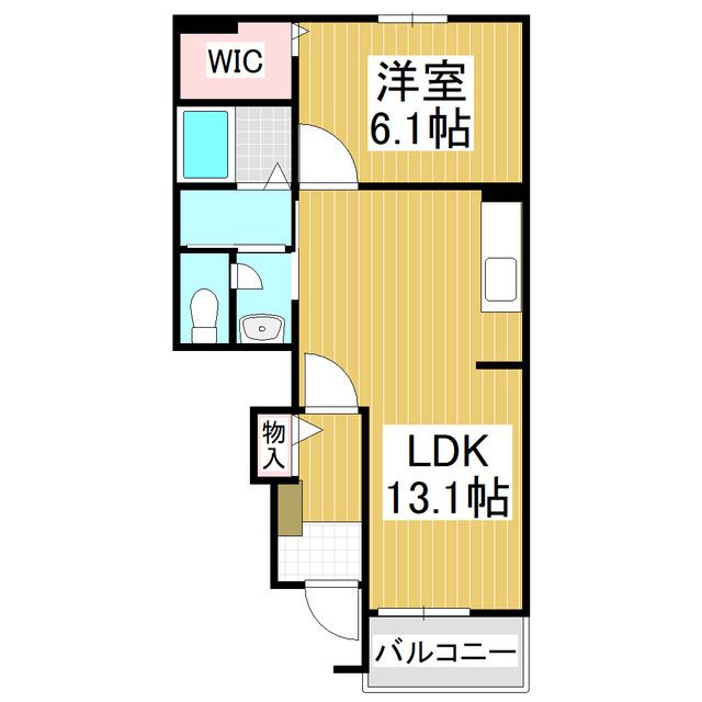 ボヌールシス(1LDK/1階)の間取り写真