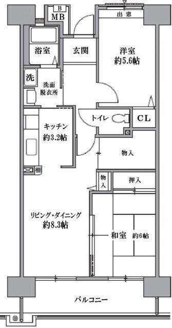 T′S GARDEN清瀬(2SLDK/8階)の間取り写真