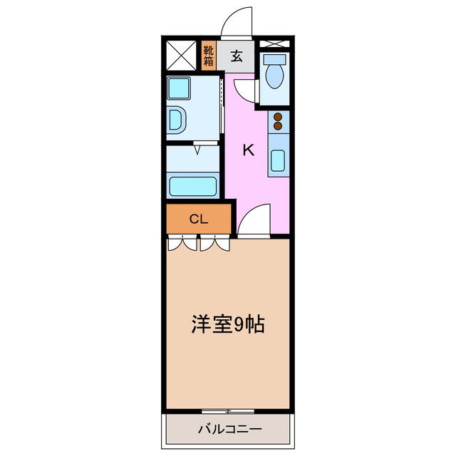白土ハイツ(1K/1階)の間取り写真