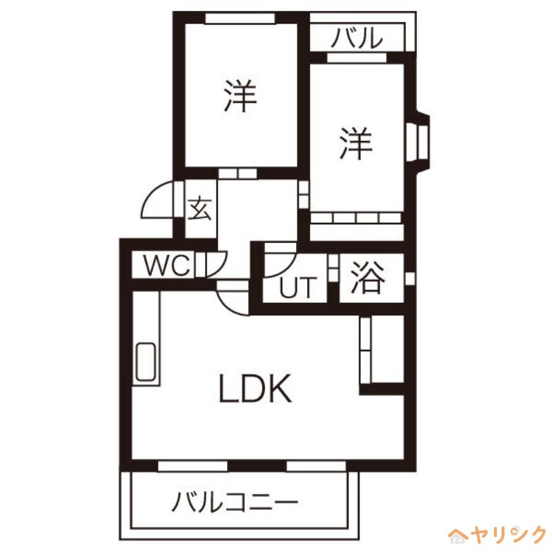 スフィアMIE(2LDK/2階)の間取り写真