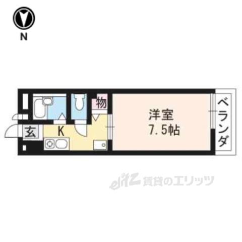 メゾンカーマイン(1K/1階)の間取り写真