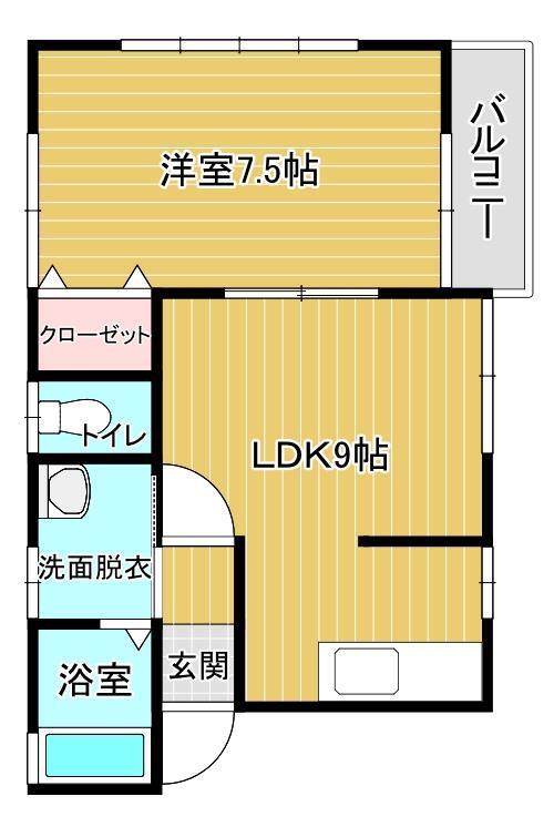 ピーソセレサ(1LDK/2階)の間取り写真