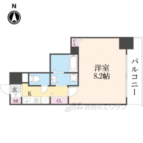 KDXレジデンス西大路(1K/5階)の間取り写真