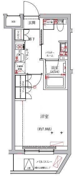 セジョリ板橋坂下II(1K/2階)の間取り写真