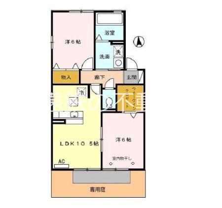 WING841(2LDK/1階)の間取り写真