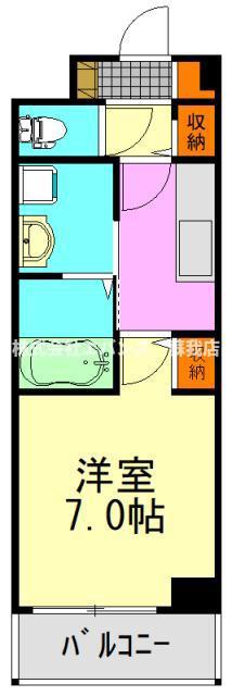 セモア中山(1K/4階)の間取り写真