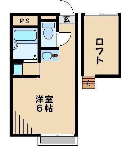 レオパレス初雁(1K/2階)の間取り写真