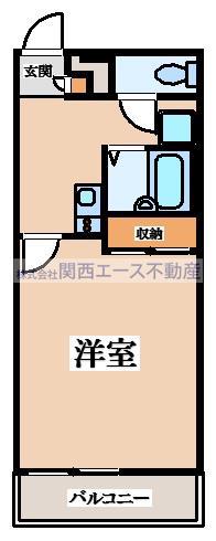 レオパレスサンシャイン箕輪(1K/3階)の間取り写真