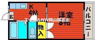 桜マンション(1K/3階)の間取り写真