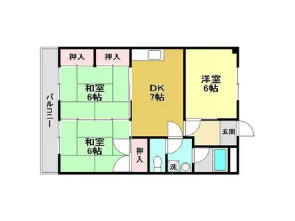 福井ハイツ(3DK/3階)の間取り写真