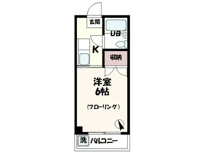 島田ビル(1K/3階)の間取り写真