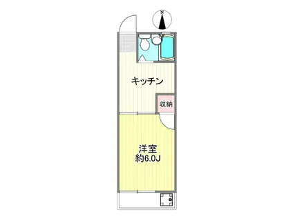 実鈴コーポ(1K/2階)の間取り写真