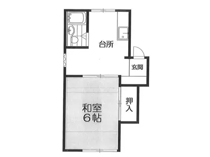 コパル由比ヶ浜2(1K/1階)の間取り写真