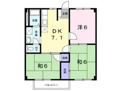 ニューシティ山崎(3DK/2階)の間取り写真