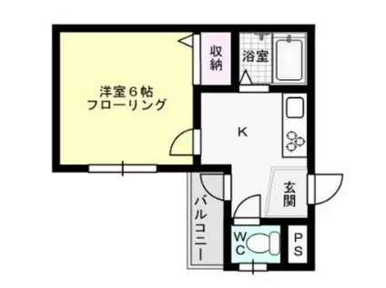 パルムセレクション(1K/4階)の間取り写真