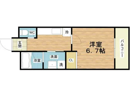 LASPERANZA MORINOMIYA(1K/3階)の間取り写真