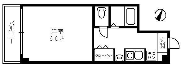 山田ビル(1K/3階)の間取り写真