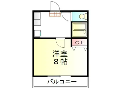 サンクラフトビル(1K/2階)の間取り写真