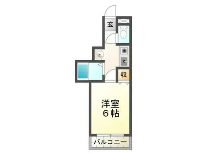 リッツ坂上(1K/1階)の間取り写真