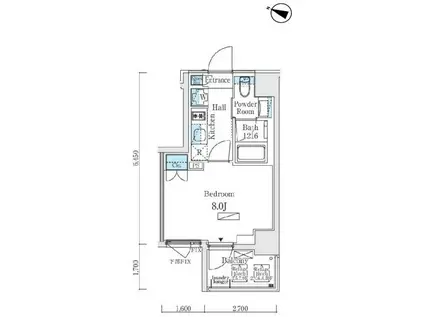 アーバンコア本郷(1K/7階)の間取り写真