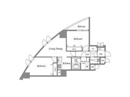 オーパスホームズ白山(2LDK/7階)の間取り写真