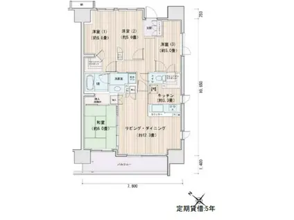 エスティメゾン豊洲レジデンスA棟(4LDK/10階)の間取り写真