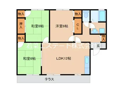 Jハウス(3LDK/1階)の間取り写真