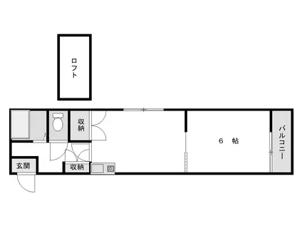 ウイング庄原2号館(1K/2階)の間取り写真