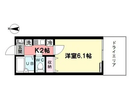 ブルーベル上井草(1K/B1階)の間取り写真