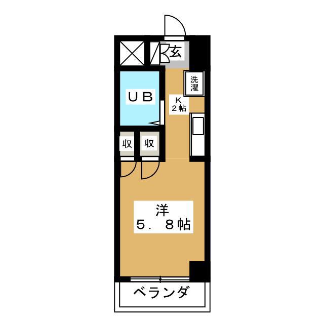 リバティーMA(ワンルーム/5階)の間取り写真