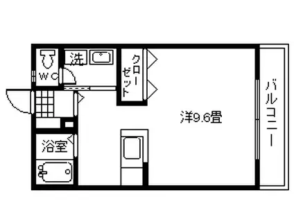 ライフイン小松原(ワンルーム/2階)の間取り写真
