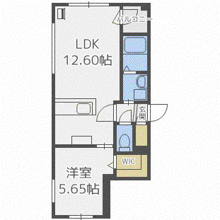 シティプラザ手稲本町(1LDK/2階)の間取り写真