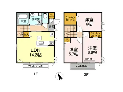 セゾンド オリオン(3LDK/1階)の間取り写真