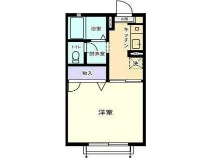 カサグランデ本郷(1K/1階)の間取り写真