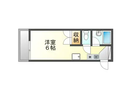 コーポラス村上(ワンルーム/1階)の間取り写真