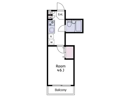 ジュンドミール(1K/2階)の間取り写真
