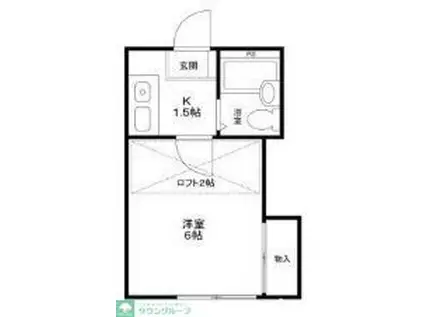 フラリッシュ鶴見(1K/2階)の間取り写真