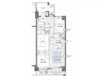 グランシティ目白台(3LDK/2階)の間取り写真