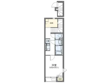 レオネクストミモザ(1K/2階)の間取り写真