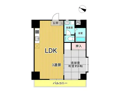 メゾンドゥカティ(1LDK/4階)の間取り写真