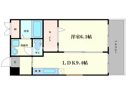 グリーンヴィラ(1LDK/4階)の間取り写真