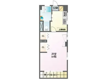 日吉第五コーポ別館(1K/2階)の間取り写真