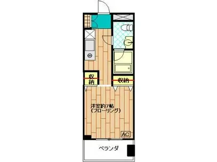 西新宿ダイヤモンドビル(1K/11階)の間取り写真