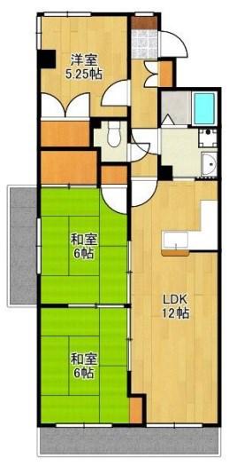 ラ グレイス姫路(3LDK/4階)の間取り写真