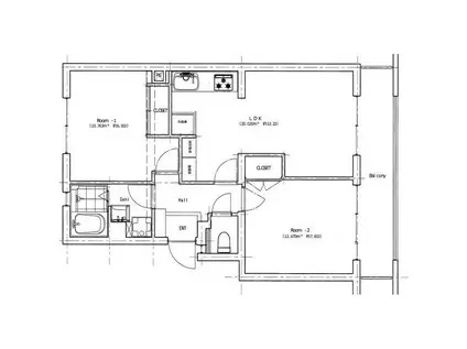 第3河原ハイツ(2LDK/3階)の間取り写真