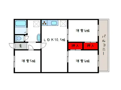 プレミア1(3LDK/2階)の間取り写真