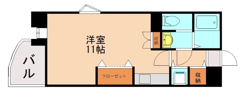 Kステーションプラザ八田(ワンルーム/2階)の間取り写真